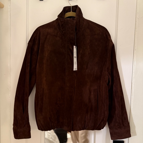 ZARA Suede Leather Jacket – Dark Brown – Size S – New With Tags - Picture 5 of 5